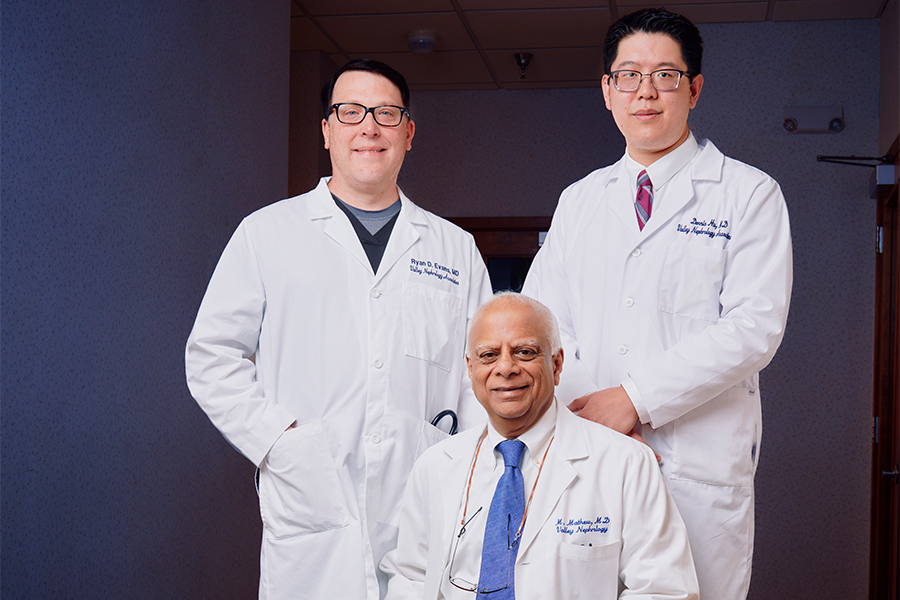 Drs. Ryan Evans, Matt Mathew and Dennis Hu