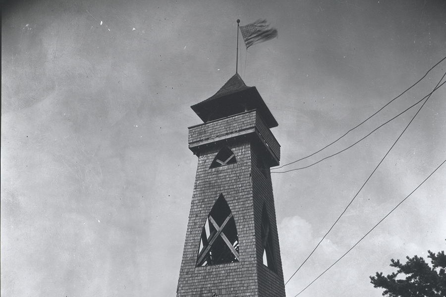 The second observation tower on Mill Mountain stood from 1914 until 1936.