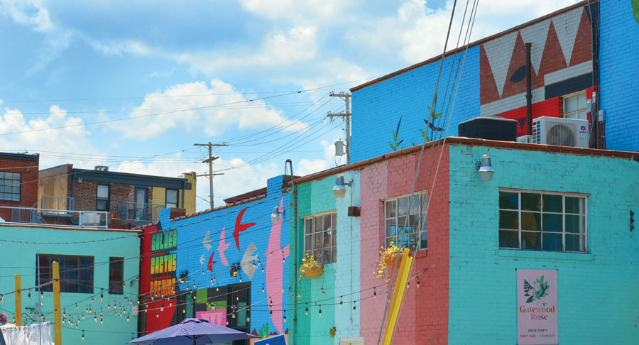 Flat surfaces all around Roanoke are used as artists’ canvases and public art abounds.