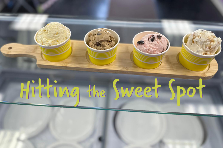 An ice cream flight delights.