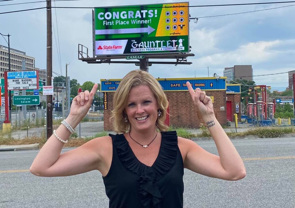 art of Monaghan's prize package includes a week-long billboard ad.