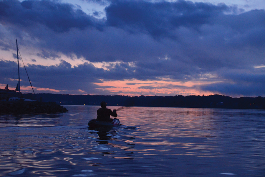 Kayaking on Smith Mountain Lake can be dicey, but the view at sunset is worth the challenge for many.