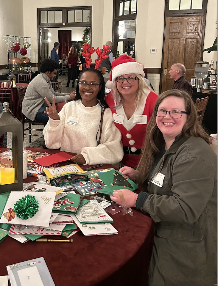 The Roanoker team created holiday cards for senior citizens, Dec. 2023.