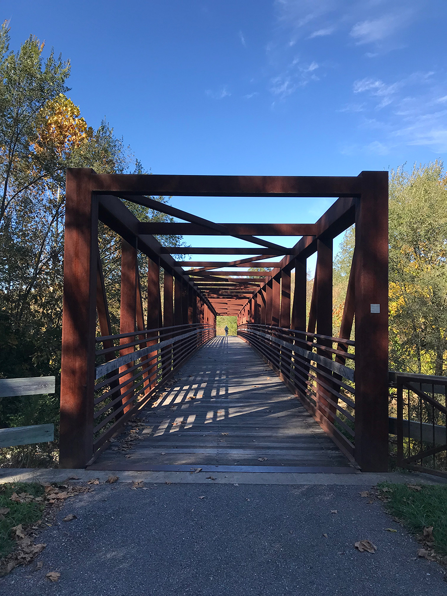 Take an easy stroll on the Roanoke greenway, where you can pause on the bridges for beautiful river views.