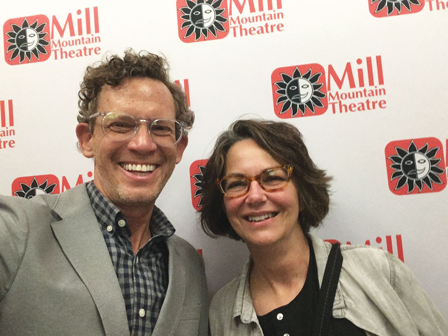 Jackson at Mill Mountain Theatre’s spring 2022 In the Heights production with local poet and author Cathryn Hankla.