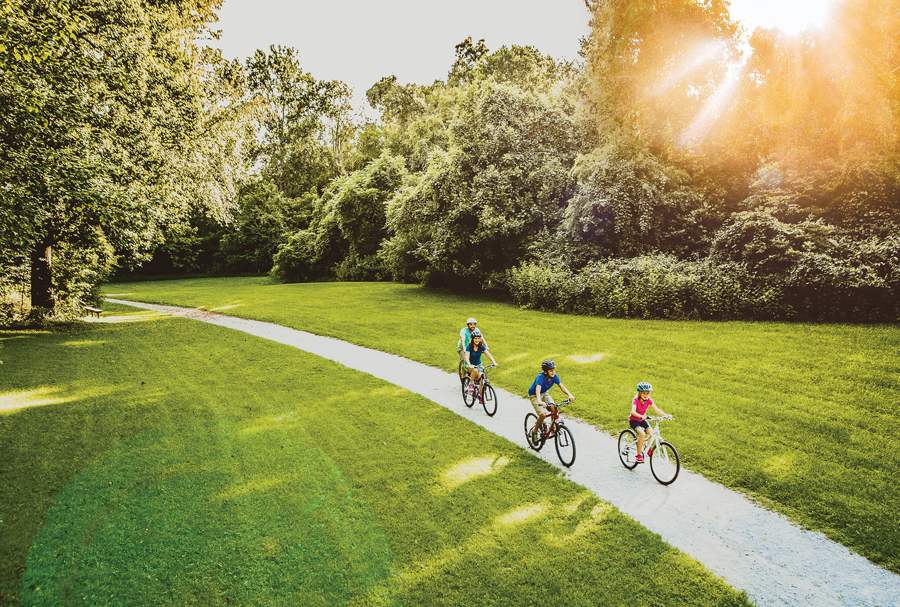 The greenway system is popular for walking, biking and more.