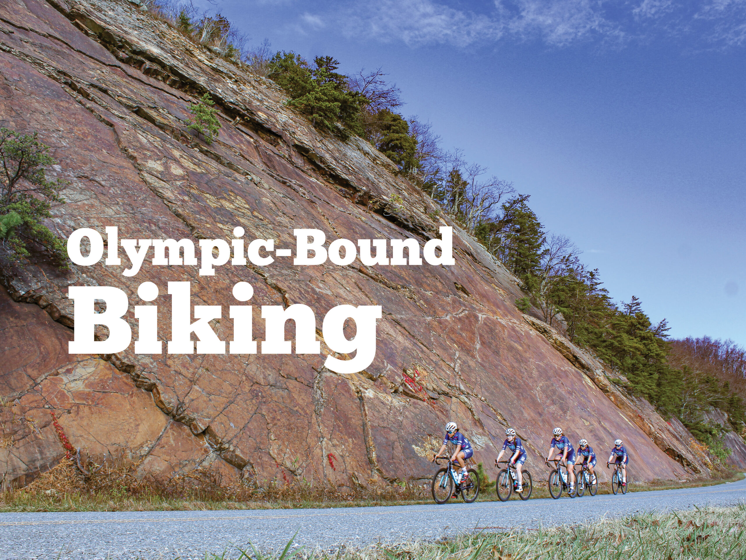 The VBR TWENTY24 team bikes along the Blue Ridge Parkway.
