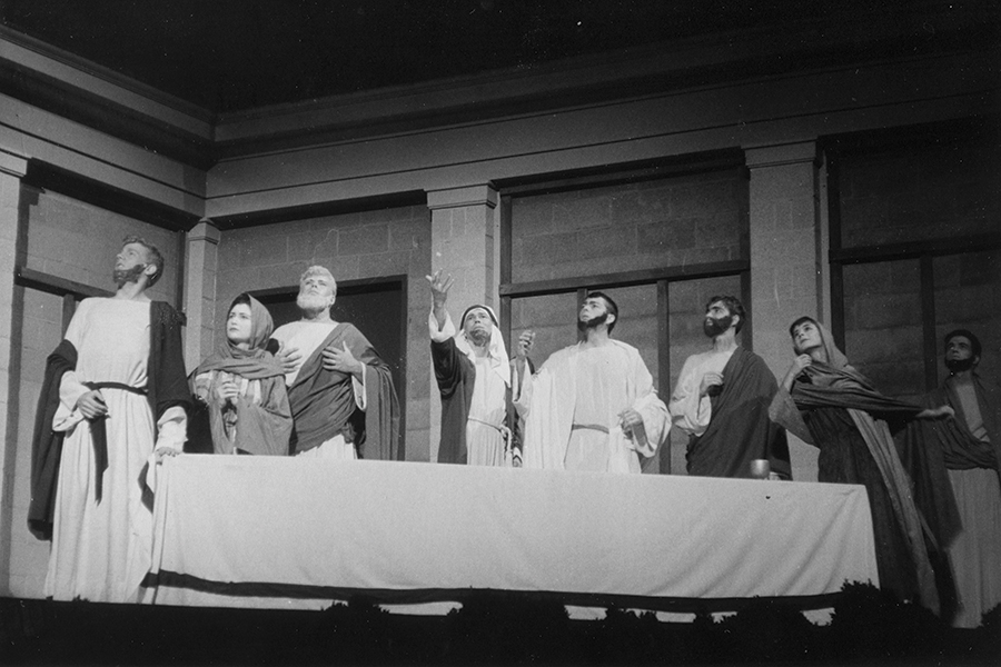 A scene from the 1958 production of “Thy Kingdom Come” highlights the life of the Apostle Paul.