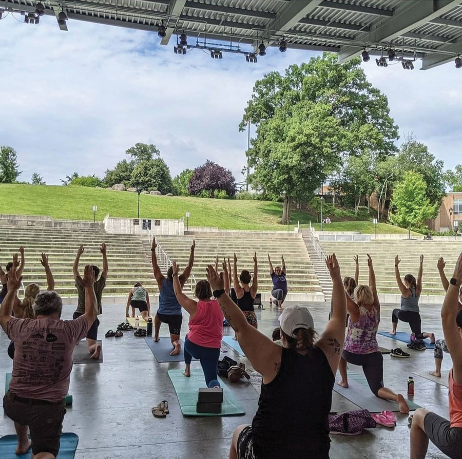 Erica Austin founded Roanoke Yoga in 2017, with the goal of making yoga more accessible to everyone. She says: “if you can breathe, you can do yoga.”