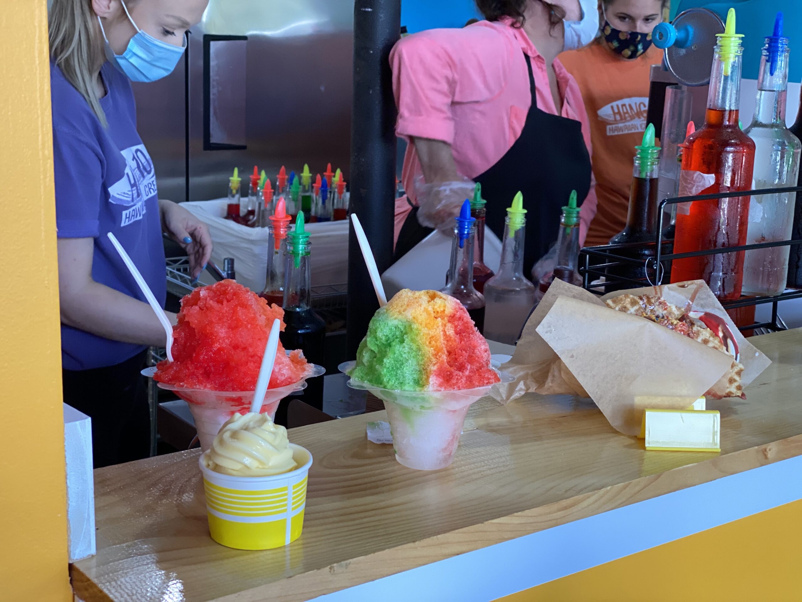 Hang 10 offers 42 different flavors, including cherry, coconut, mango and peach, all sweetened with sugar cane, as well as a line of sugar-free syrups.