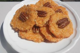 Pecan cheddar wafers