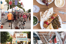 Clockwise: Olde Salem Days; Lebanese Festival; Sidewalk Art Show; Festival in the Park