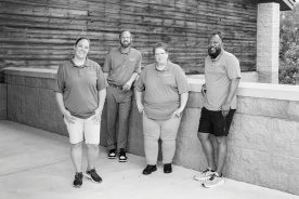 Left to right: Stephanie Humphreys, Teacher; Chris Conner, Assistant School Administrator; Dulcie Loyd, Developmental Services Regional Manager; Esteban Barrett, Teacher, enCircle/Minnick Schools