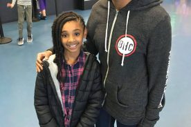 Brittny McGraw, right, is pictured with her little sister at an event.
