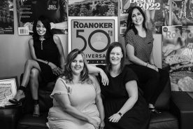 Left to right: Shiree Carr, Vice President; Beth Bell, Account Executive; Liz Long, Editor; Ana Morales, Art Director