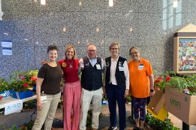 Volunteers assisting with Volunteer Services' annual Spring Plant Sale.