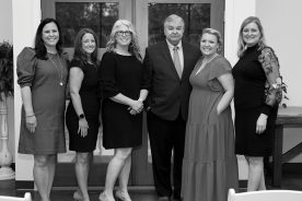 Left to right: Beth Kelley, Chief Financial Officer; Michelle Eberly, Director, Grants & Donor Engagement; Carly Oliver, Chief Operating Officer; Alan Ronk, President & CEO; Alyssa Rorrer, Program Associate, Martinsville Regional Office; April Haynes, Regional Vice President, Martinsville Regional Office.