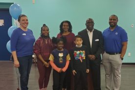 Pictured here, front row (l to r): Third Place Winner Markeysha Williams and Second Place Winner Jafeth Rodrigiez Lopez.  Back row (l to r): UScellular Store Manager Bethany Hajny, First Place Winner Aiyana Harris, Roanoke Vice-Mayor Patricia White-Boyd, UScellular Area Sales Manager Bertram Daniels and Steven Westbrook from USCellular.