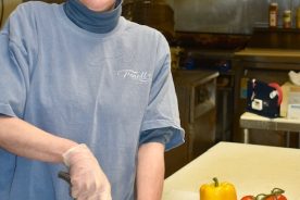 Chef Missy Saul prepares for a busy day of customers.