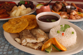 From plantains to pork, from shredded beef to black bean soup, the tastes are genuine in this corner of the Market Building.