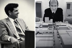 The men of the moment at the time of Design ‘79 were chief designer Chad Floyd (right) and Roanoke City Manager Bern Ewert.