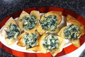 Spinach artichoke tarts