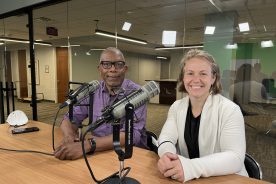 Mallory Noe-Payne with co-host Michael Paul Williams.