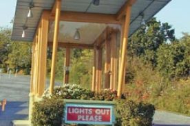 One simple request at the family drive-in in Stephens City. This theatre uses lighted row markers.