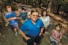 The Howard family: From left: Garrett, Ben, Dad Landon, Mom Lynne and Jaclyn.