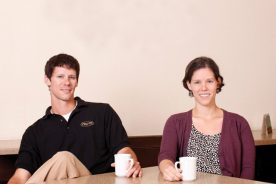 Twins Rachel and Luke Higginbotham were encouraged toward business as children, to the extent that they now approach their coffee and hutch enterprises with a set of goals that is checked regularly for progress.