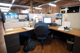 A $5 million renovation transformed the former Mostly Sofas store into Meridium’s new global headquarters in downtown Roanoke.