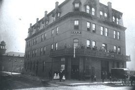 The City Hotel on Jefferson Street at Salem Avenue became known as the Exchange Building in 1890 and was home to the Commercial Club.