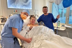 John Harding, MD, an obstetrician gynecologist, delivers 1000th baby at LewisGale Medical Center.