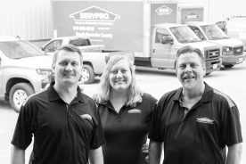 Left to right: Quinn Mongan II, Kayla Mongan Henson & Kevin Lancaster, SERVPRO of Roanoke, Montgomery & Pulaski Counties