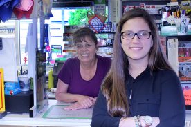 Maddie Price stood on a crate to wait on customers when she was 6.