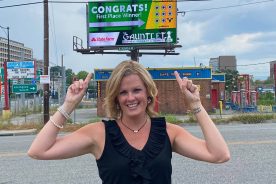 art of Monaghan's prize package includes a week-long billboard ad.