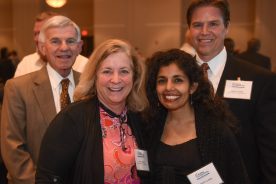 From left to right: Virginia Western President Dr. Robert H. Sandel, STEM Dean Amy White, Julie Clark, Rick Clark