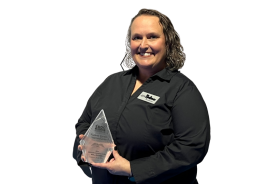 Nadean Carson with her award.