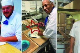 Culinary Student Chef Bryan Poole; Chef Debra Clinkscale; Chef Jim Zeisler