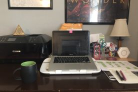 Editor Liz Long's WFH desk.