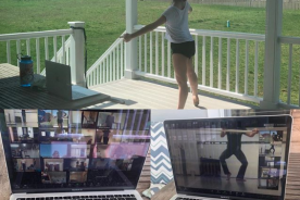 SVB Senior company virtual class and rehearsal via video.